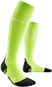 Run-Ultralight-Socks-Tall-flash-green-black-WP20CY-WP30CY-front-2